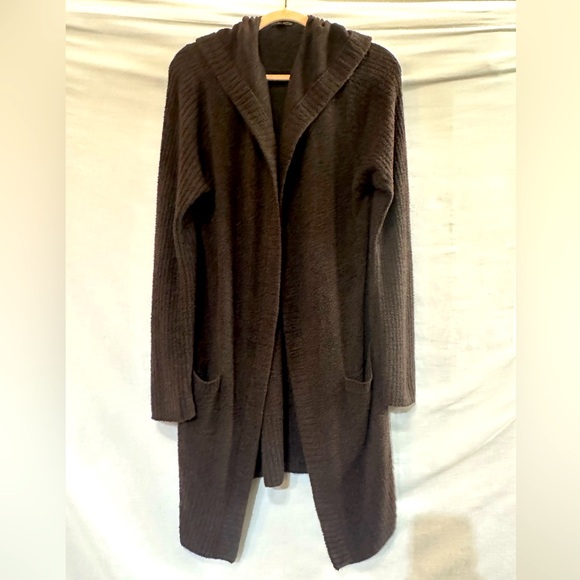 NWOT - Barefoot Dreams CozyLight Chic High-Low Open Front Long Cardigan - Large - Picture 1 of 7